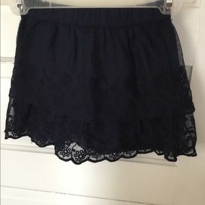 Little Girls Carter’s Navy Tiered Lace Skirt Sz 5